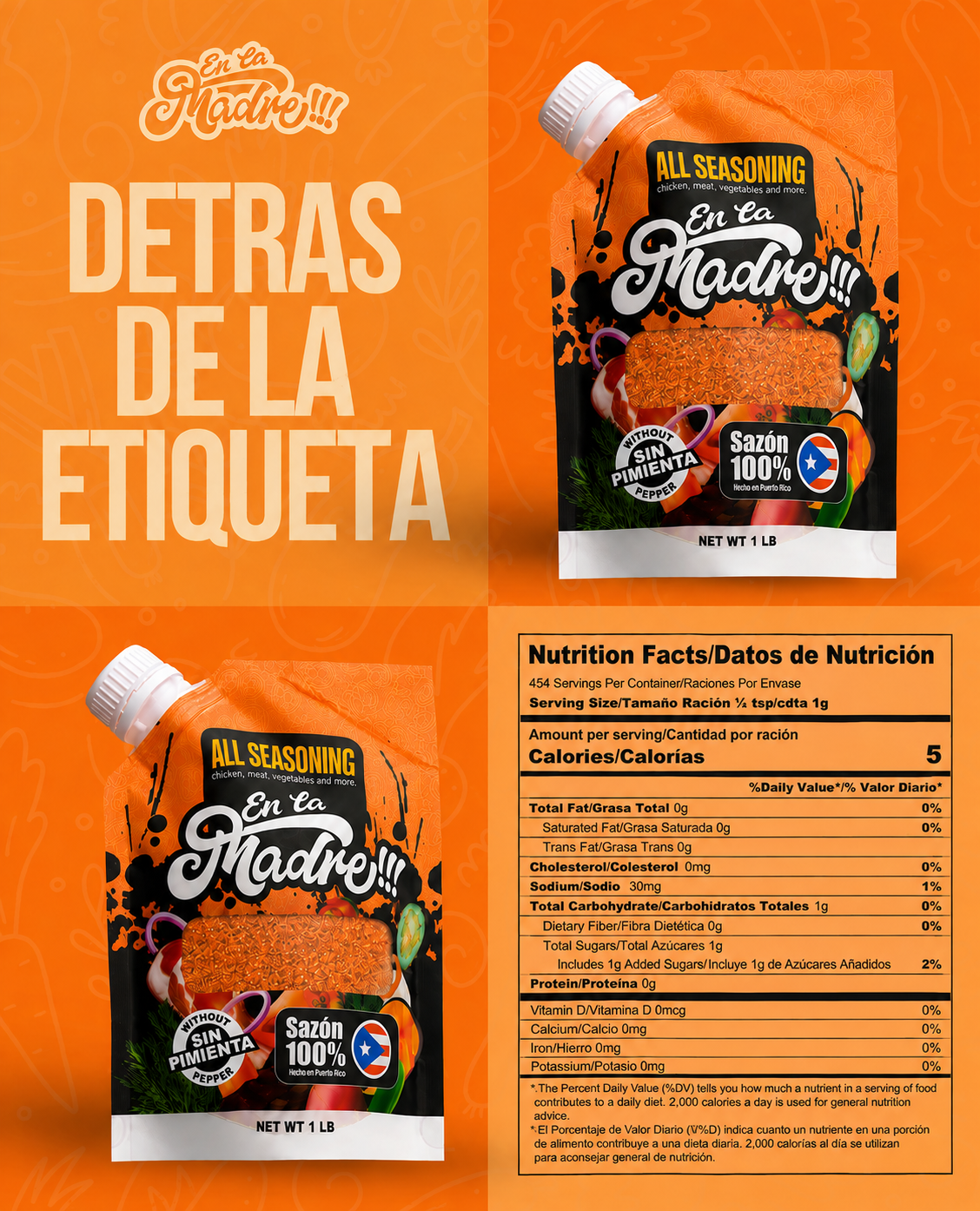 All Seasoning Sin Pimienta 1 Lb