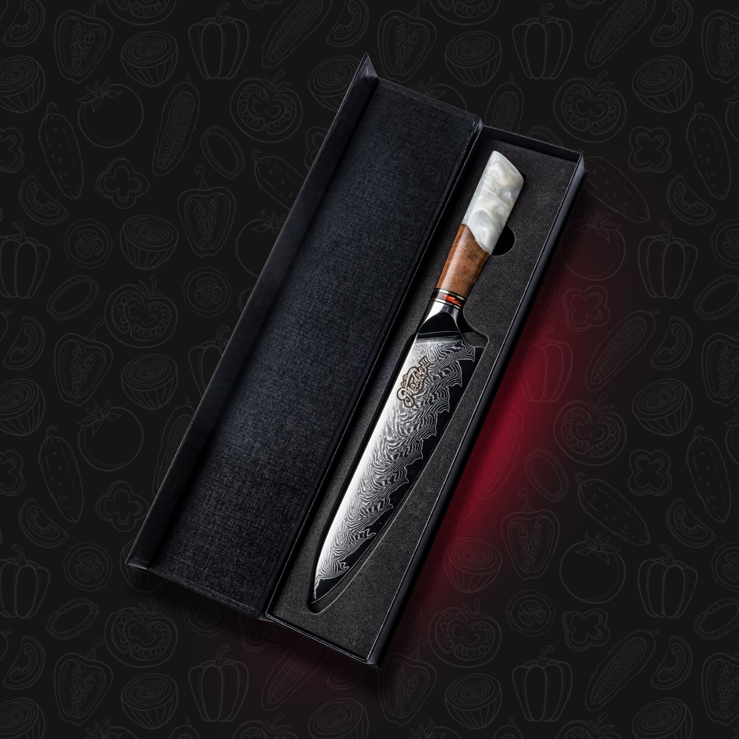 Damascus Step Chef Knife