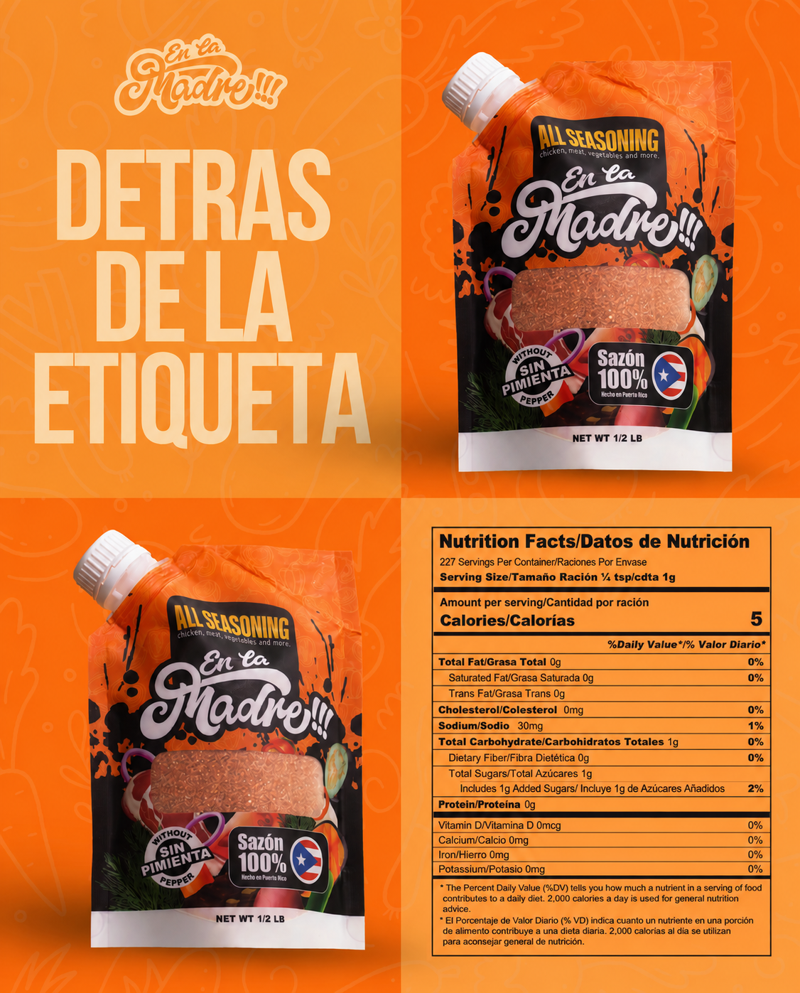 All Seasoning Sin Pimienta 1/2 Lb