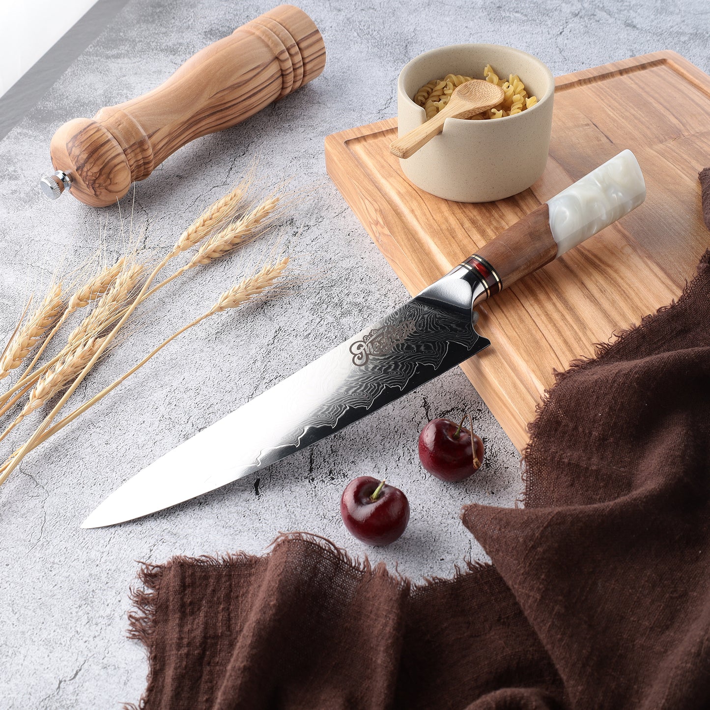 Damascus Step Chef Knife